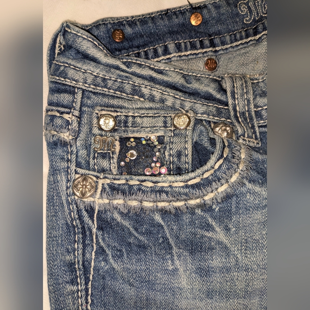 Miss Me Medium Wash Cotton Bootcut Jeans - Picture 8 of 13